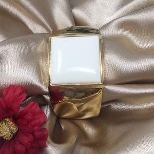 Vintage Avon Jewelry Ivory Lucite Cuff Bangle